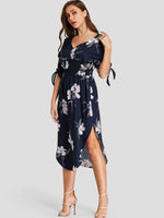OEM Ladies Navy Floral Dresses