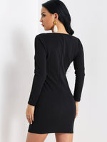 Womens Long Sleeve Mini Dress