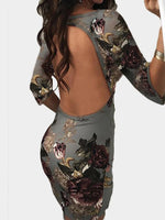 ODM Ladies 3/4 Sleeve Mini Dresses