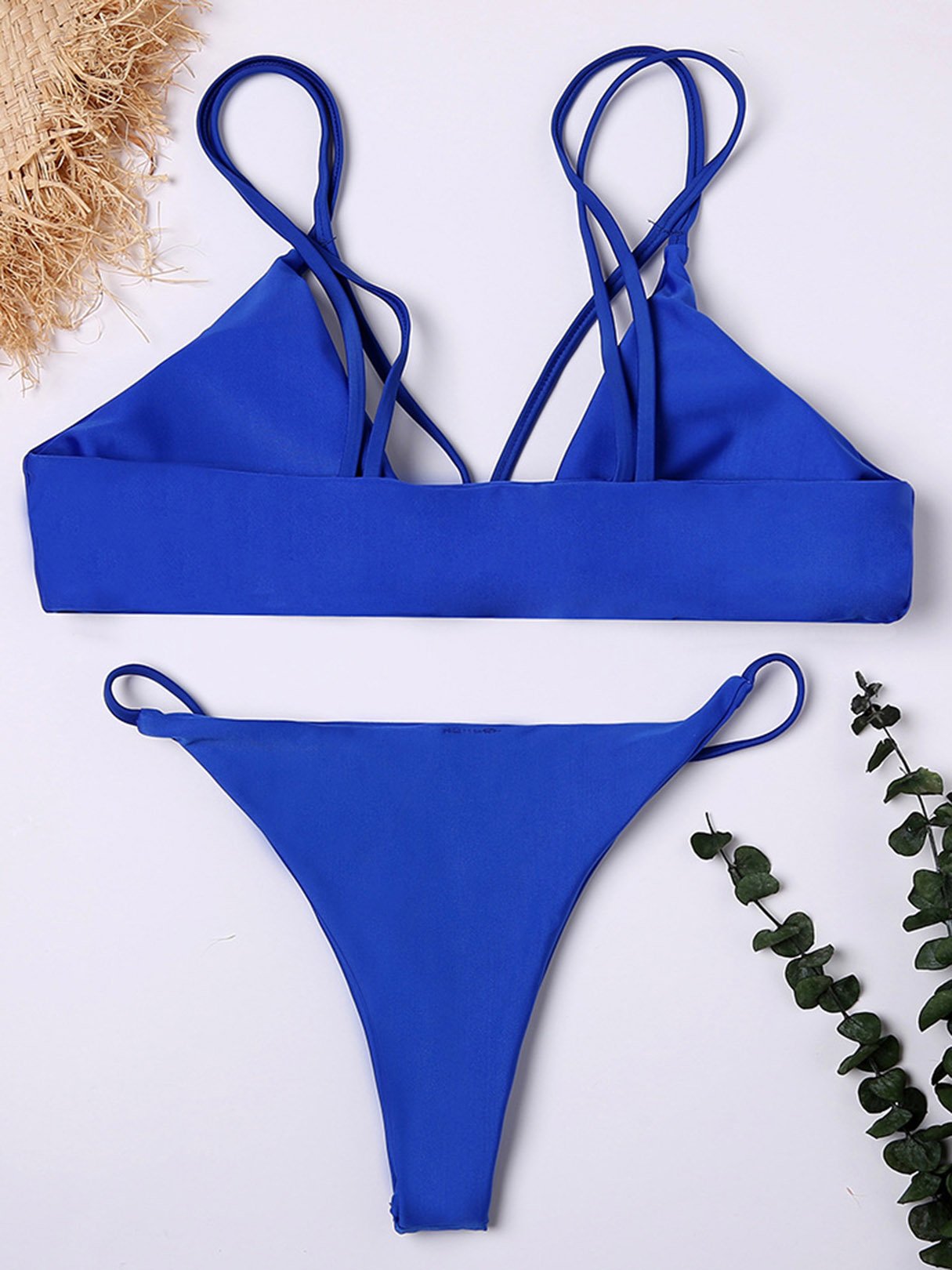 NEW FEELING Womens Royalblue Bikinis