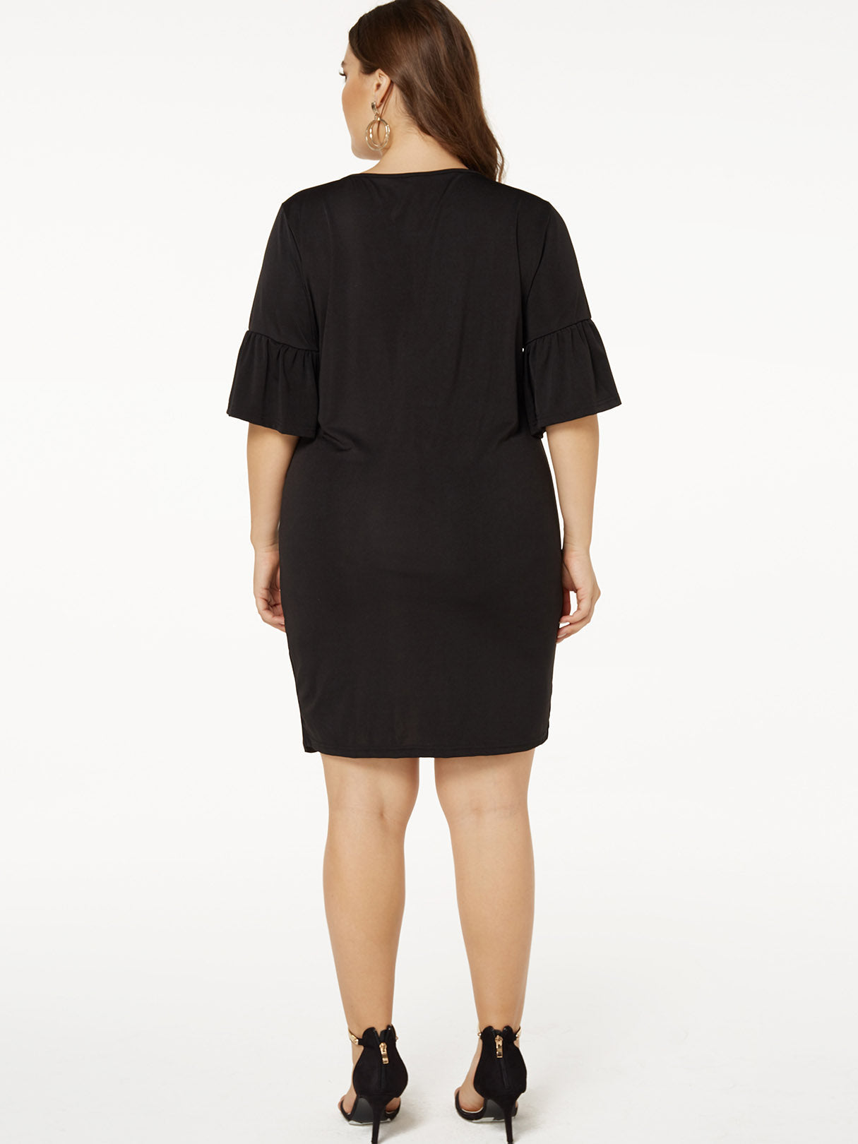 NEW FEELING Womens Black Plus Size Dresses