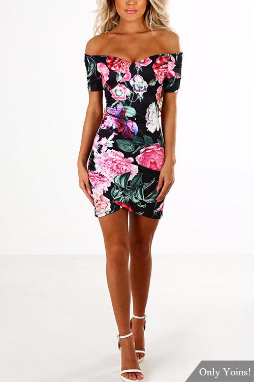 OEM Ladies Floral Mini Dresses