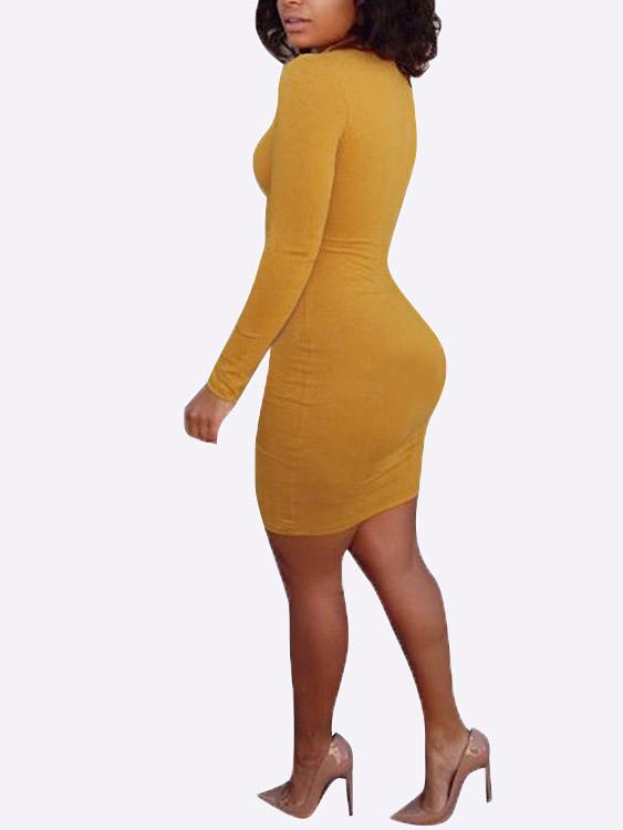 OEM Ladies Yellow Mini Dresses