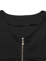 OEM Ladies Black V-Neck Dresses