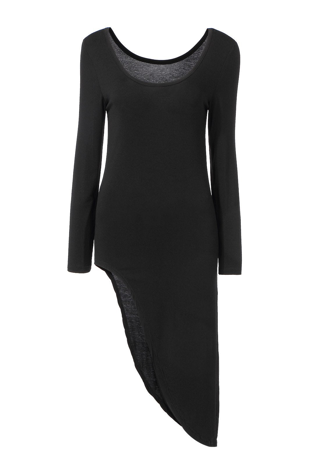 Wholesale Black Round Neck Long Sleeve Sexy Dress