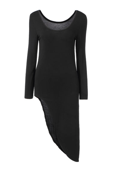 Wholesale Black Round Neck Long Sleeve Sexy Dress