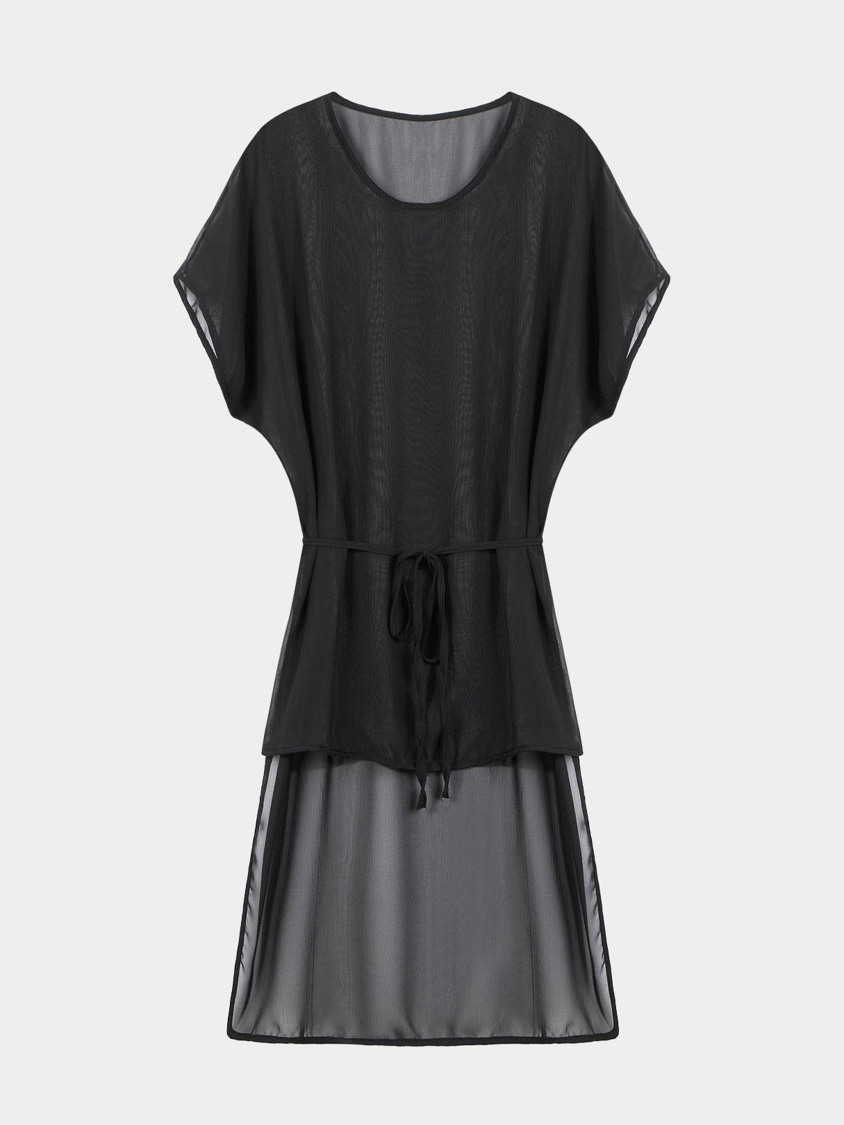 Wholesale Black Sleeveless Chiffon Dress