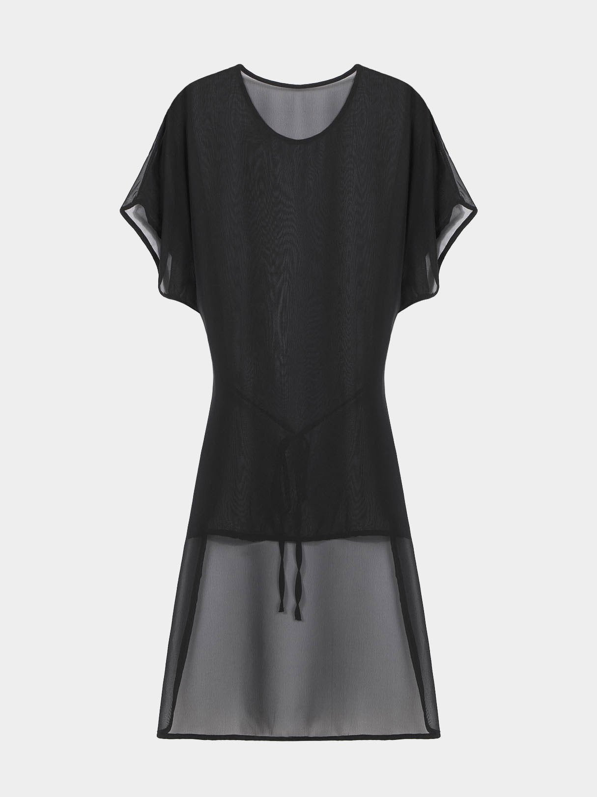 NEW FEELING Womens Black Chiffon Dresses