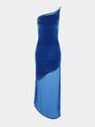 Wholesale Blue One Shoulder Sexy Party Dress