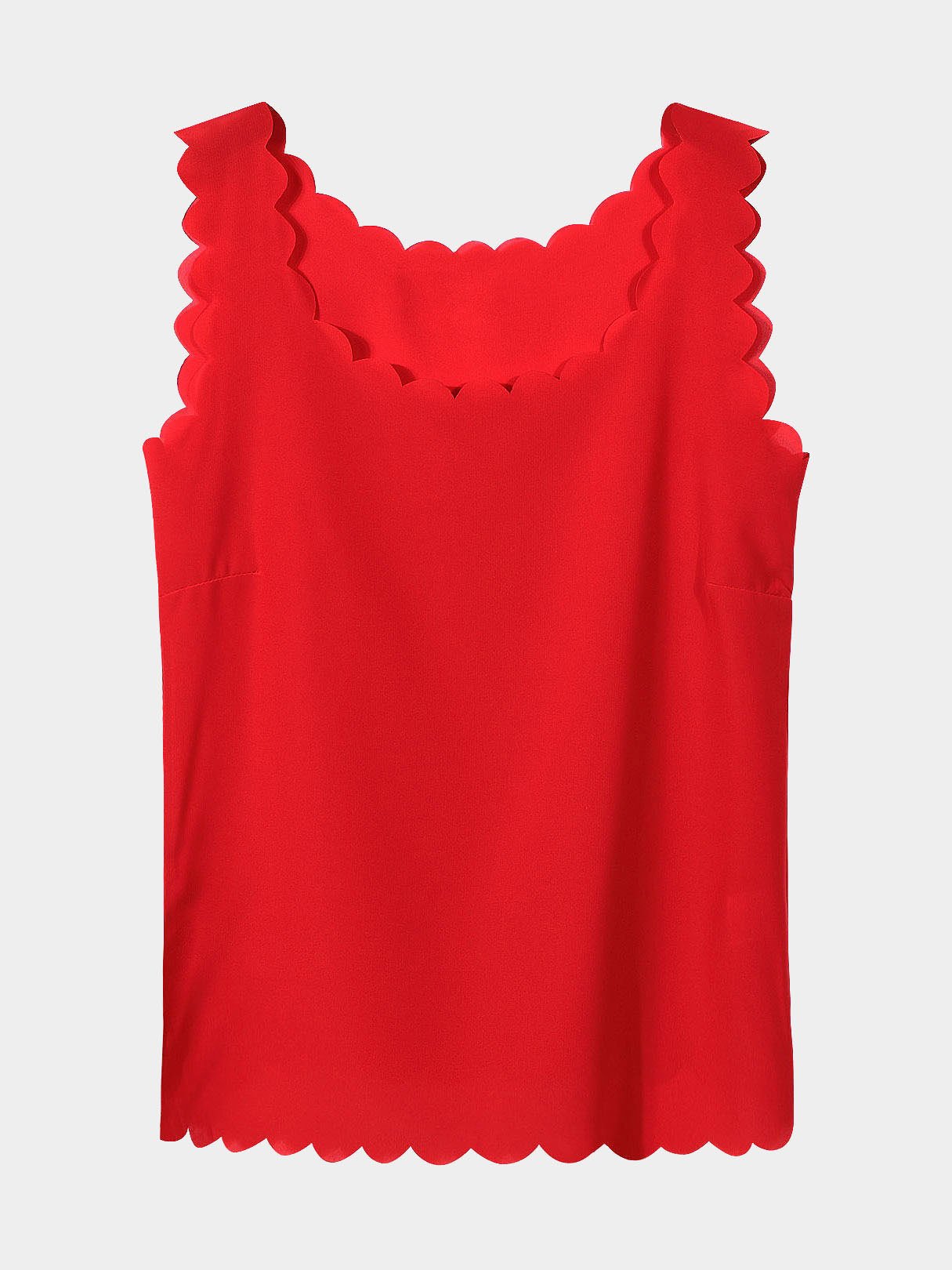 Wholesale Chiffon Cami Top With Scallop Hem