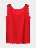 Wholesale Chiffon Cami Top With Scallop Hem