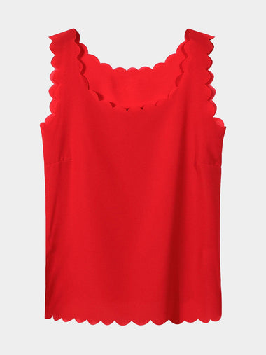 Wholesale Chiffon Cami Top With Scallop Hem