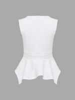 NEW FEELING Womens White Camis