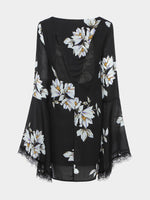 NEW FEELING Womens Black Floral Dresses