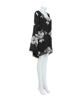 OEM Ladies Black Floral Dresses
