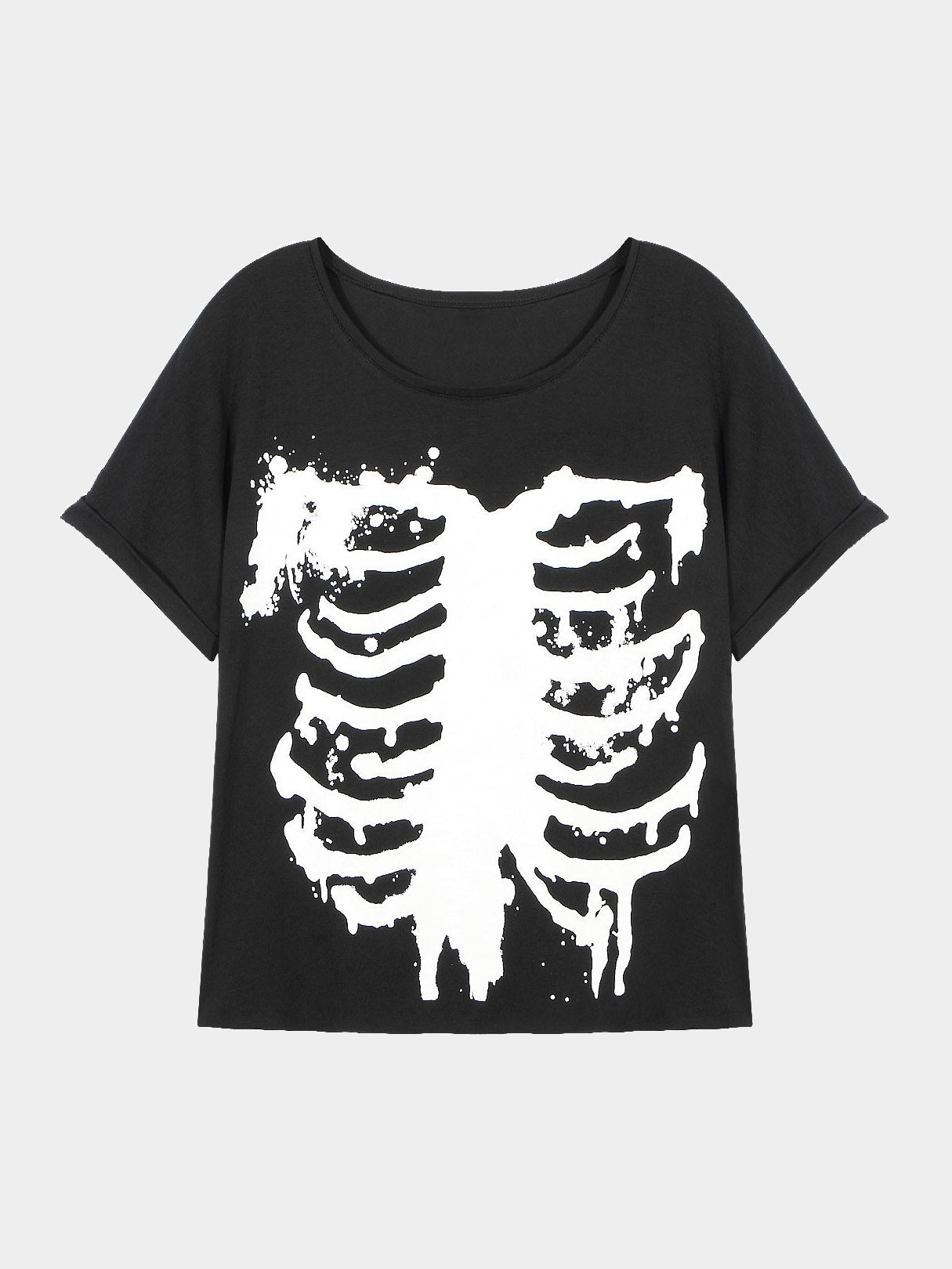 Wholesale T-Shirt With Skeleton Print