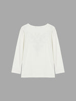 NEW FEELING Womens White T-Shirts