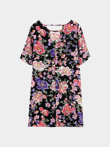 Wholesale Floral Print Shirt Dress