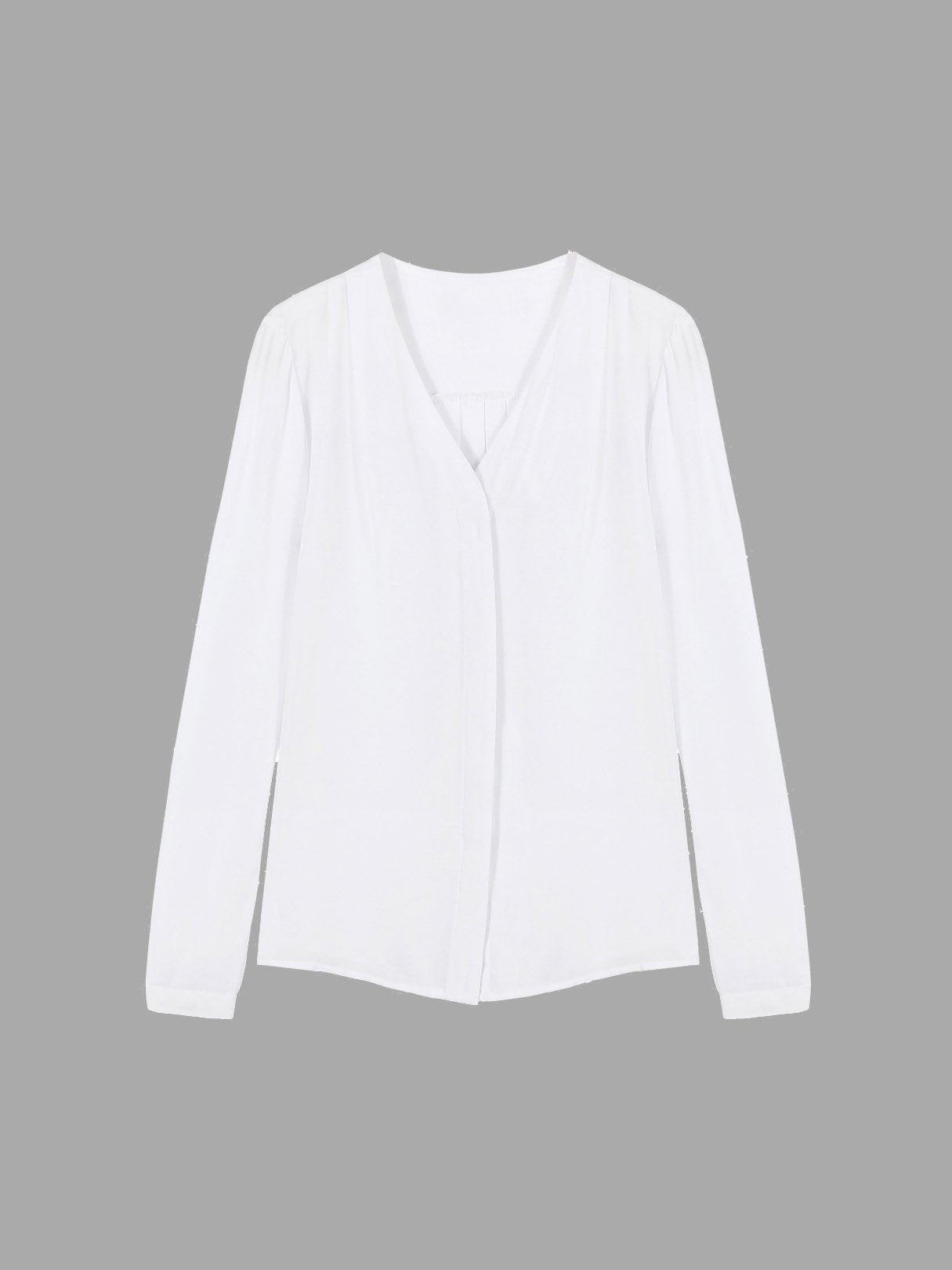 Wholesale Long Sleeve Chiffon White Top