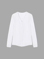 Wholesale Long Sleeve Chiffon White Top