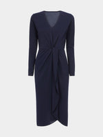 Wholesale Black Pleated Detail Sexy Dress