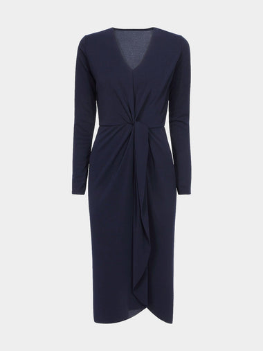 Wholesale Black Pleated Detail Sexy Dress