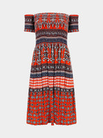 Wholesale Off The Shoulder Floral Print Dresses