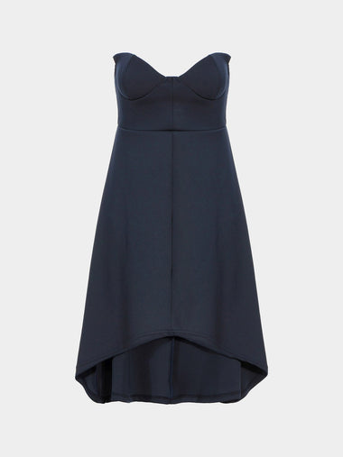 Wholesale Blue Sexy Indigo Strapless Full Dress