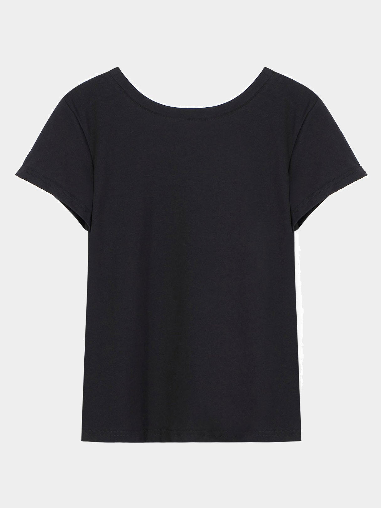 NEW FEELING Womens Black T-Shirts