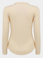 NEW FEELING Womens Light Yellow T-Shirts
