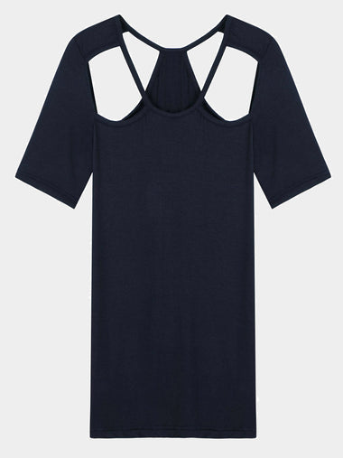 Wholesale Cut Out Blue T-Shirts