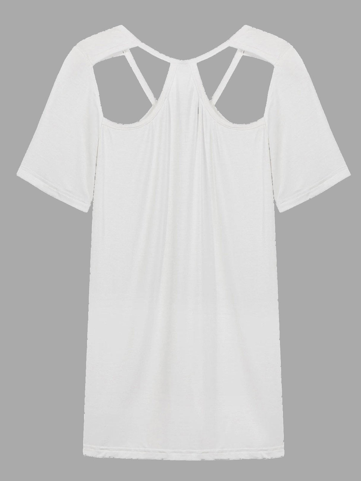 NEW FEELING Womens White T-Shirts