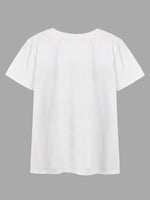 NEW FEELING Womens White T-Shirts