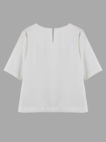 NEW FEELING Womens White T-Shirts